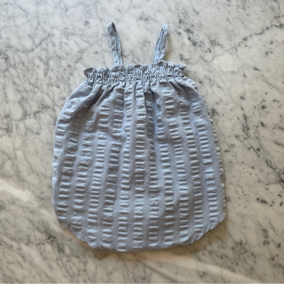 Ruffled Smock Neck Romper for Baby Girl - Baby Girl Bubble - Summer Romper - Picture 3 of 3